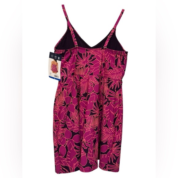 Lands End Tulip Wrap Print Swim Dress L - Picture 5 of 12